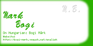 mark bogi business card