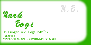 mark bogi business card